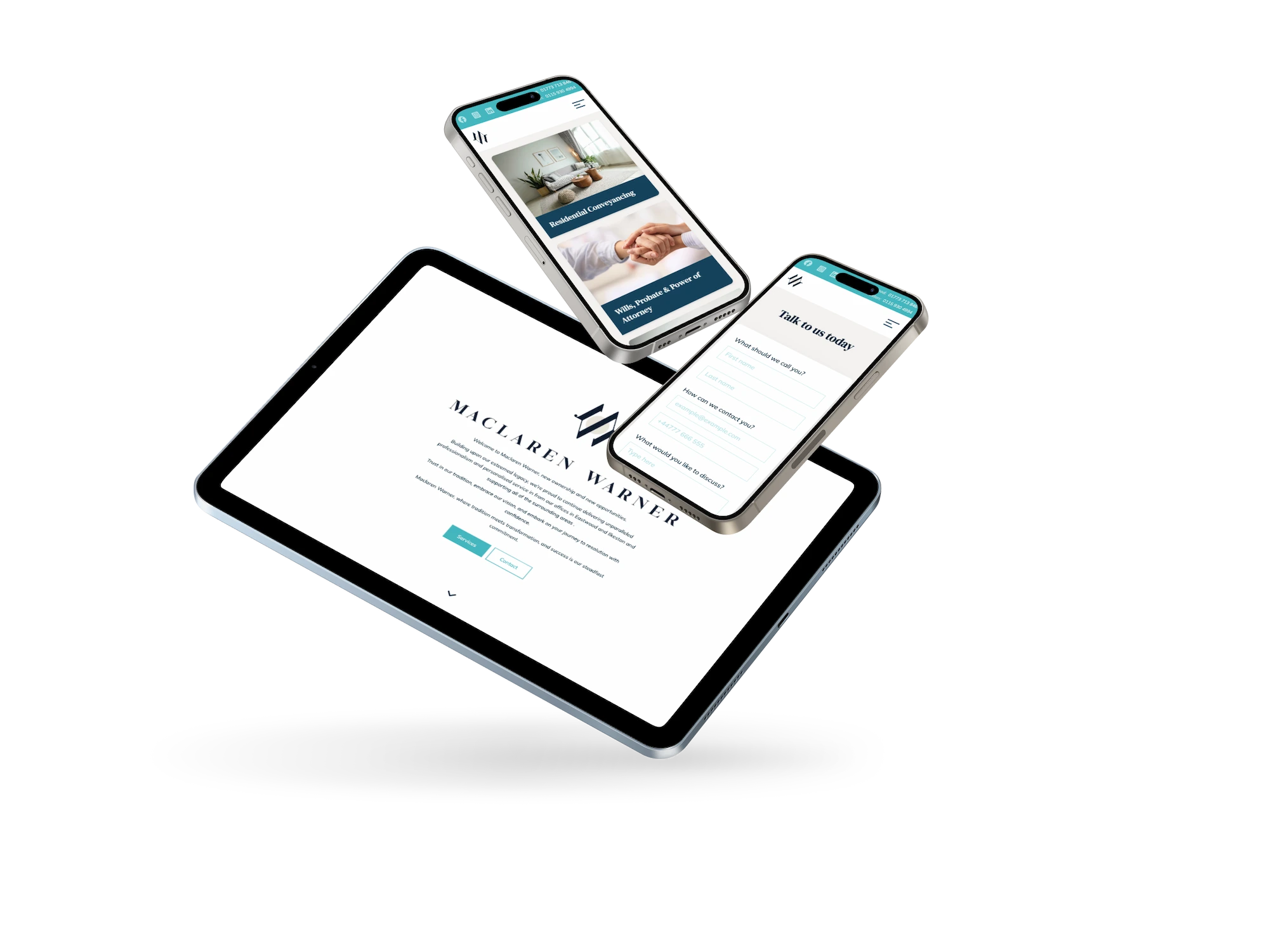 Maclaren Warner website design for the law firm rebrand
